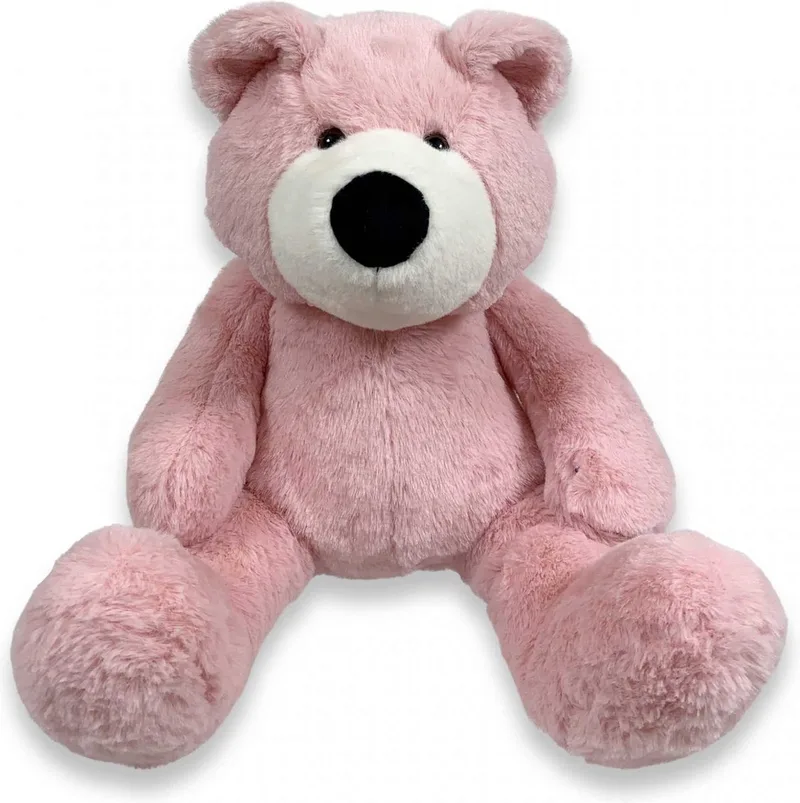 Knuffel 45cm - Zachte Knuffel voor Kinderen - Grote Pluche Knuffel - Knuffelspeelgoed voor Baby & Peuter - Cadeau voor Jongens & Meisjes van Funnies in Beer Vic Roze – productfoto