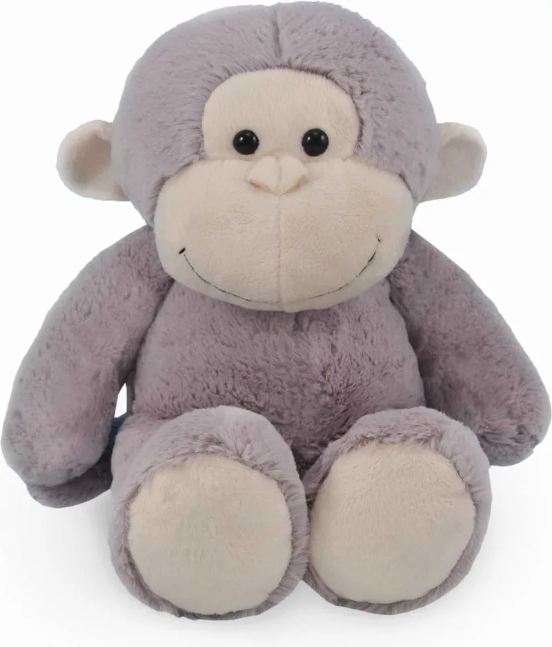 Knuffel 45cm - Zachte Knuffel voor Kinderen - Grote Pluche Knuffel - Knuffelspeelgoed voor Baby & Peuter - Cadeau voor Jongens & Meisjes by Funnies in Aap Grijs – product photo