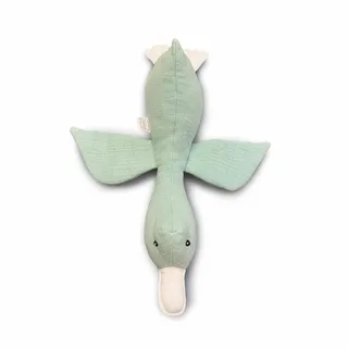 Knuffel Eend 34cm - Zachte Baby Knuffel van 100% Katoen - Knuffeltje - Wasbare Knuffel voor 0+ Jaar - Comfort Speelgoed voor Kinderkamer & Wieg - 1 Jaar, 2 jaar, 3 jaar, 4 jaar, 5 jaar by Funnies in Stone Green – product photo 2 of 3