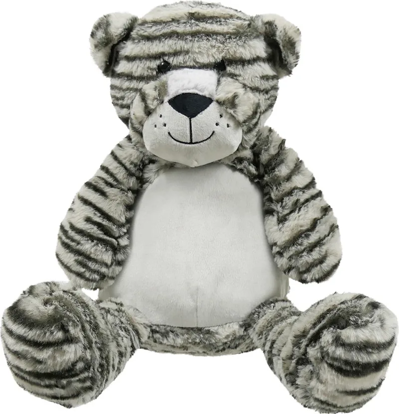 Knuffel Tijger Tummies 45cm - Zachte Knuffel voor Kinderen - Grote Pluche Knuffel - Knuffelspeelgoed voor Baby & Peuter - Cadeau voor Jongens & Meisjes de Funnies en Gris – photo produit
