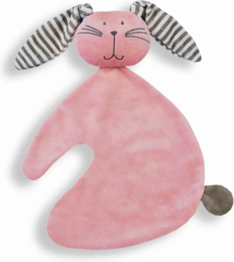 Knuffeldoekje Baby - Tutteldoekje - Konijn - Tutdoek de Funnies en Rose – photo produit