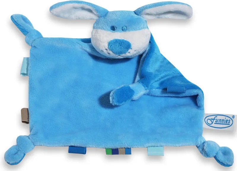 Knuffeldoekje Hond Junior 20 Cm Polyester by Funnies in Blue – product photo