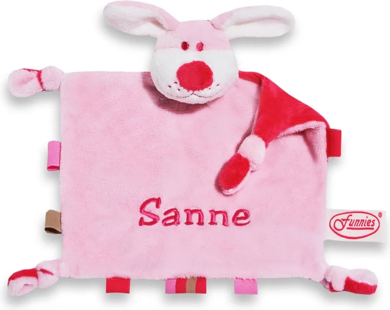 Knuffeldoekje Hond Junior 20 Cm Polyester fra Funnies i Lyserød – produktbillede