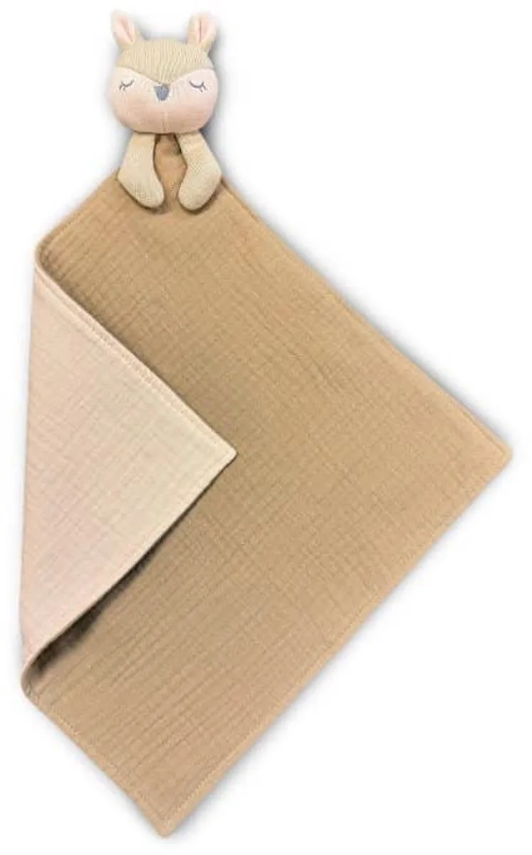 Knuffeldoekje Nala Knuf - Zachte Knuffeldoekjes, Troostdoekjes, Babydoekjes - Heerlijk Zacht en Comfortabel - Perfect als Troostvriendje of Cadeau voor Baby’s en Peuters - 100% katoen de Funnies en Sand – photo produit