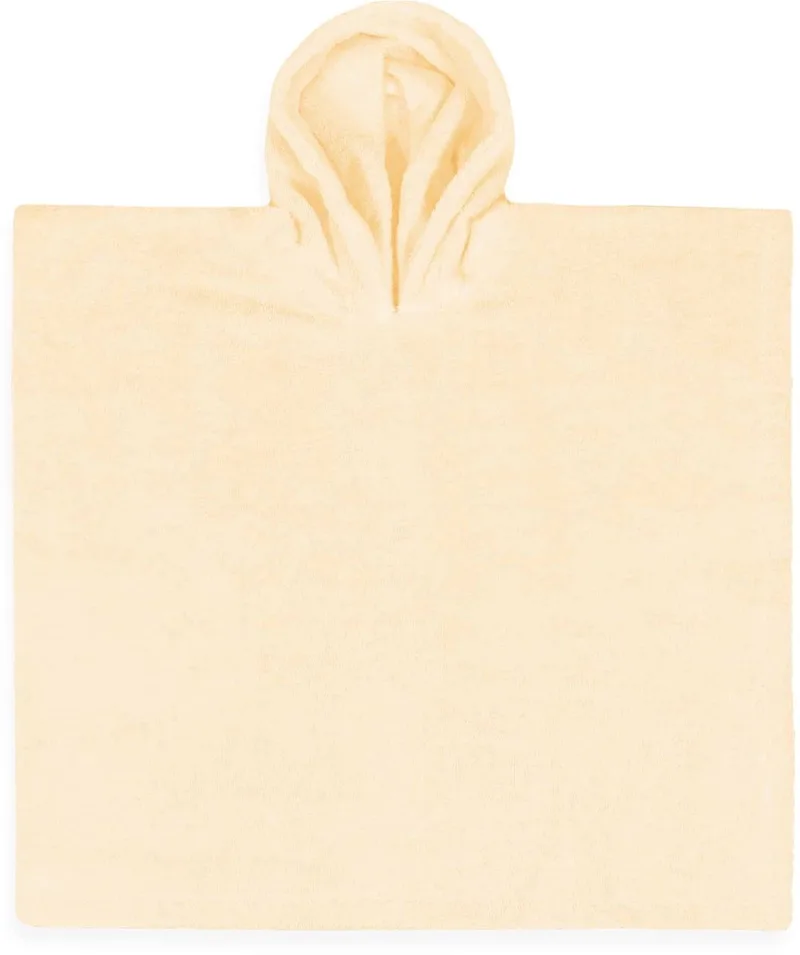 Poncho Funnies L - badponcho - Zachte Badponcho - Omslagdoek voor Kinderen - 100% Katoenen Badstof - Absorberend, Comfortabel en Makkelijk Wasbaar - Perfect na het Zwemmen of Badderen by Funnies in Sandstone beige – product photo