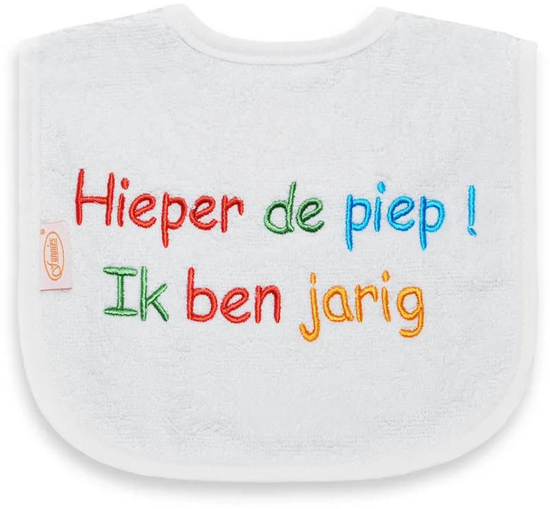 Slab, Hieper de piep! Ik ben jarig - verjaardag från Funnies i Vit – produktbild