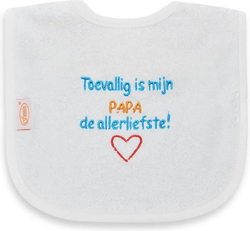 Slab met de tekst: Toevallig is mijn papa de allerliefste. by Funnies in White – product photo