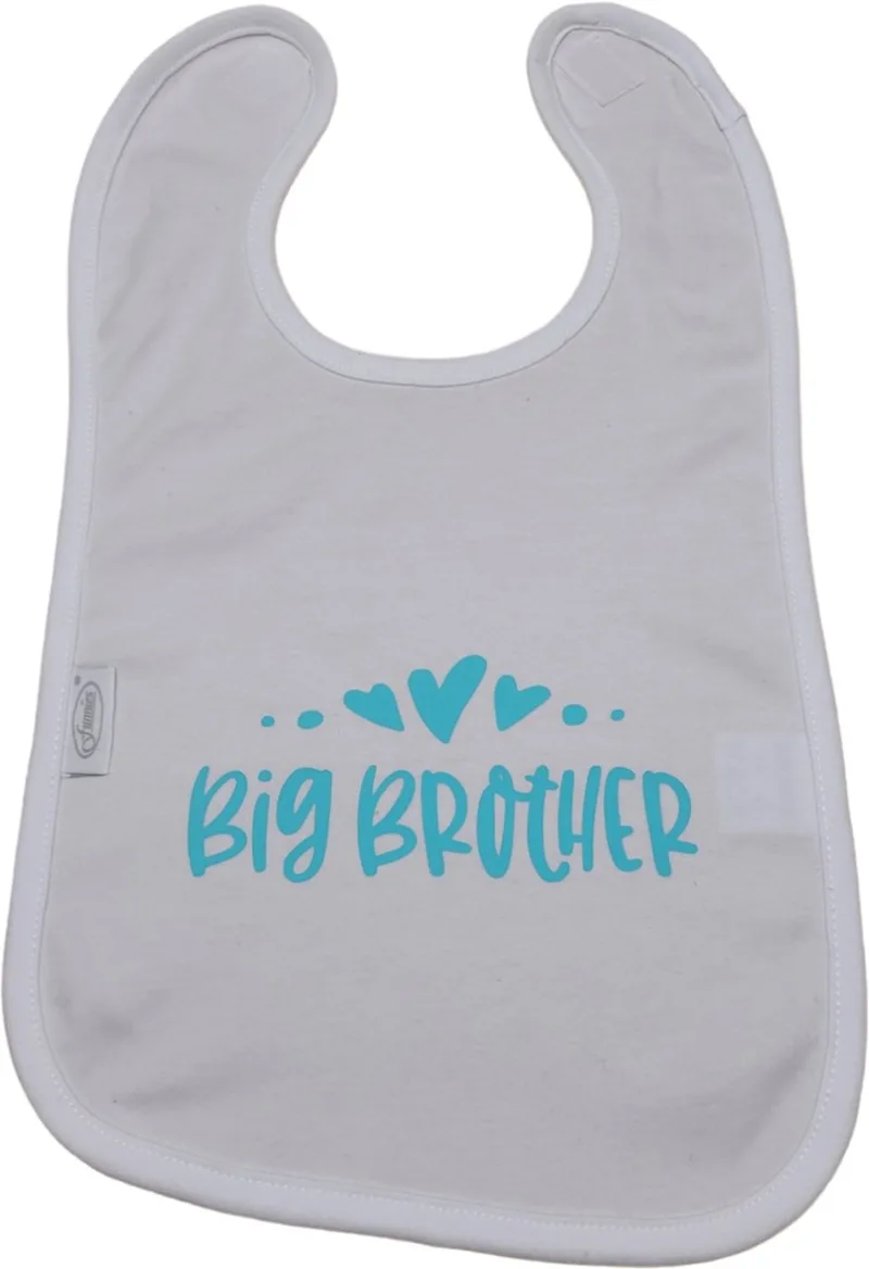 slab met tekst - kraamcadeau - geschenk - baby - geboorte - eten- knoeien - Big Brother - Grote broer by Funnies in White – product photo
