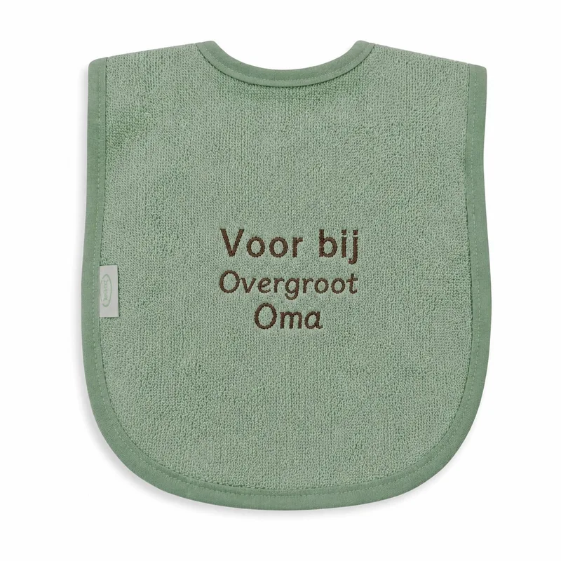 Slab zwangerschapsaankondiging – voor overgroot oma – Baby slab aankondiging zwangerschap – Cadeau voor overgroot oma – slab - 100% katoen - baby aankondiging - originele zwangerschaps reveal fra Funnies i Grøn – produktbillede