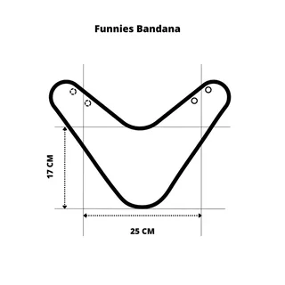 Slabber Bandana Funnies Uni Grey/Blue by Funnies – product photo 3 of 3