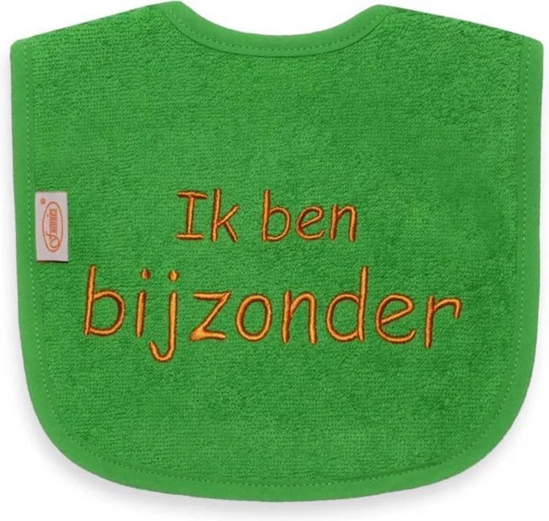 slabbetje "ik ben bijzonder" van Funnies in Groen – productfoto