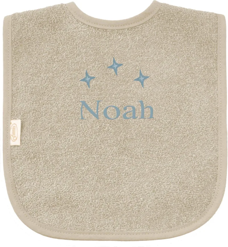 Slabbetje uni line - met EIGEN naam by Funnies in Cream – product photo