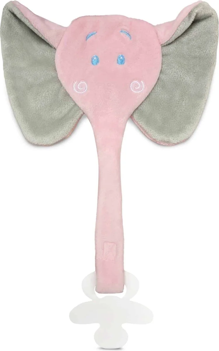 speendoekje funnies olifant | speenknuffel | speenkoord | olifant knuffel | baby | funnies | speendoek by Funnies in Pink – product photo