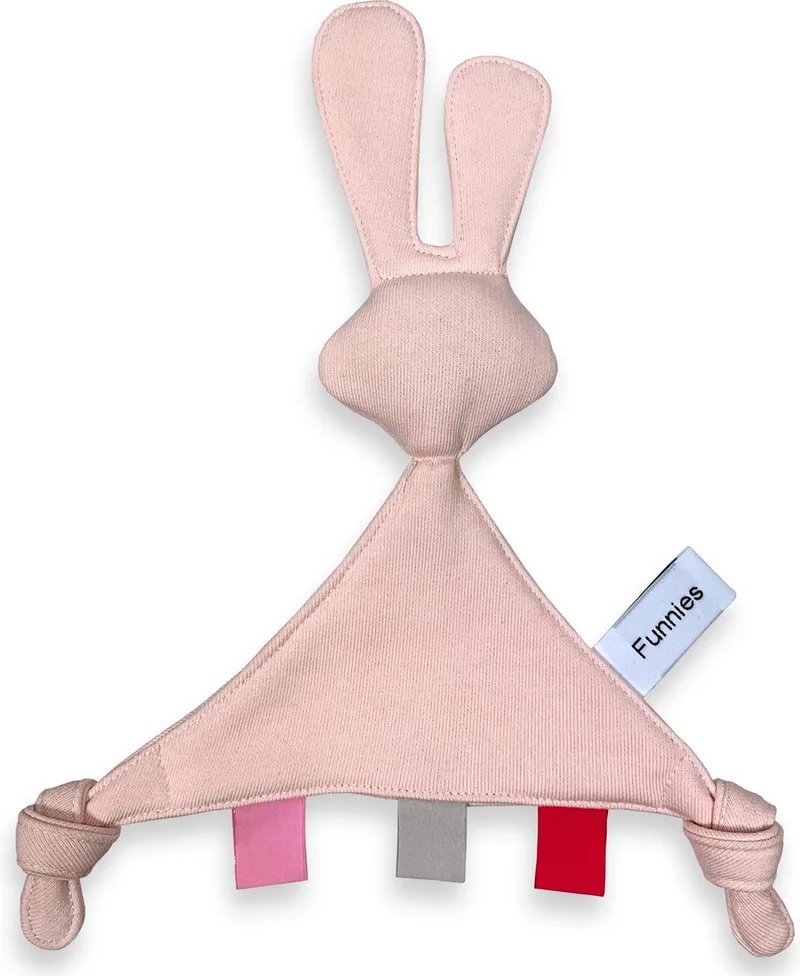 Speendoekje Junior 28 Cm Katoen Lichtroze van Funnies in Roze – productfoto