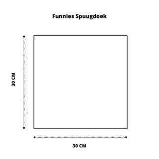 Spuugdoek Funnies Uni Lake Green by Funnies – product photo 2 of 2