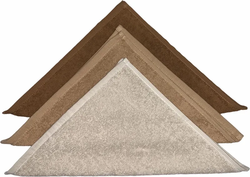 spuugdoek (set van 3) |brown/sand/cream | knoeien | eten en drinken | baby verzorging | 100% zuivere katoen | zachte badstof by Funnies in Brown, Sand, Cream – product photo