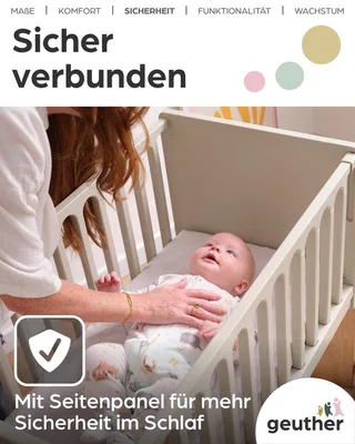 Beistellbett HATO Beistellbett 4-in-1 mitwachsend Babybett Holz Natur, 4-in-1 von Geuther – Produktfoto 3 von 4