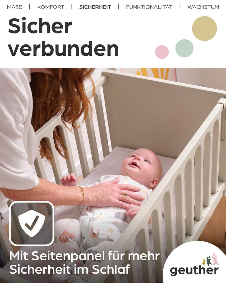 Beistellbett HATO inkl. Matratze Babybett in Natur von Geuther – Produktfoto 3 von 4
