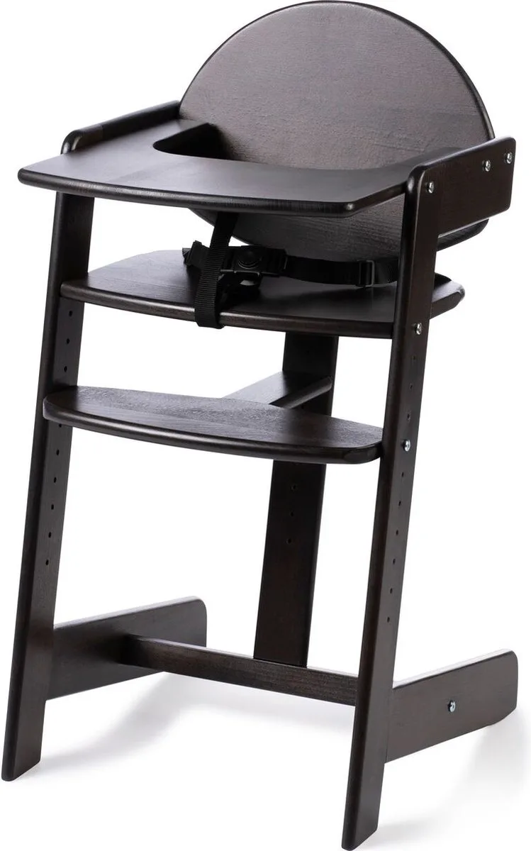Filou Houten Kinderstoel, Kinderzetel - Baby Eetstoel voor aan Tafel - Kinderstoeltje voor peuter - 3-punts gordels - Hoge babystoel by Geuther in Zwart – product photo