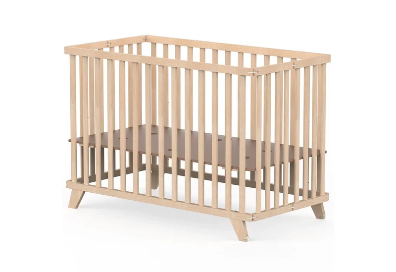 Kinderbett Kinderklappbett „Mayla“ – klappbar & mobil – 60 × 120 cm, Klappbar fra Geuther i Beige – produktbillede