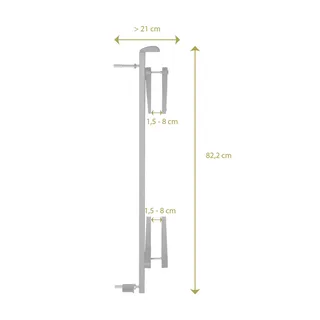 Easylock Wood Plus Extra Klem voor Balustrades van Geuther in Zwart, 83 × 11,5 × 3 mm – productfoto 2 van 2