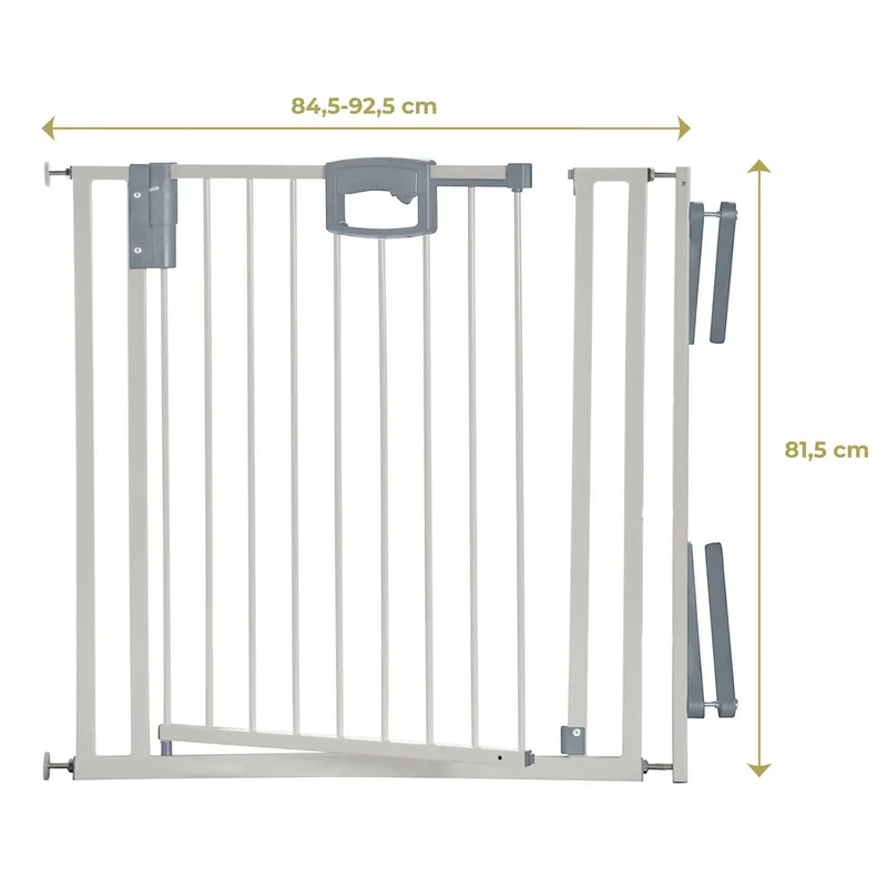 Treppenschutzgitter Easylock Plus 84-92,5 cm van Geuther in Wit, 84,5 × 81,5 mm – productfoto 1 van 3