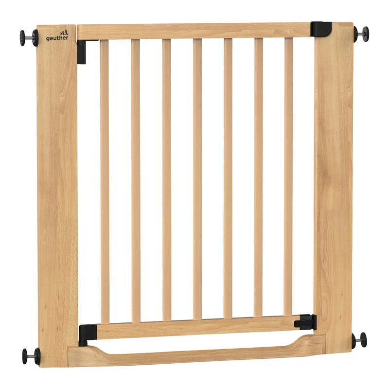 Tür- & Treppenschutzgitter Easylock Holz mit Flatstep 79-87cm van Geuther in Naturel, 80 × 78,5 × 5,5 mm – productfoto