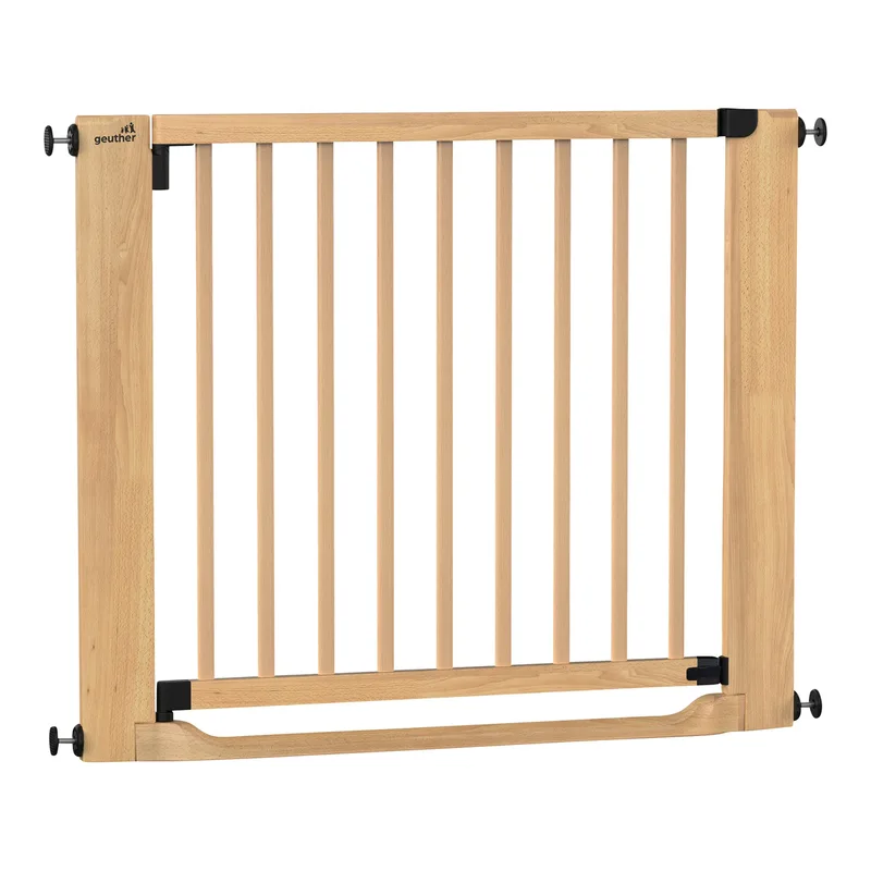 Tür- & Treppenschutzgitter Easylock Holz mit Flatstep 95-103cm van Geuther in Naturel, 80 × 94,5 × 5,5 mm – productfoto