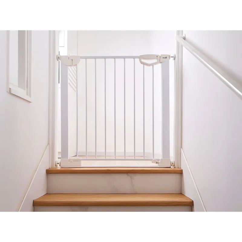 Tür- & Treppenschutzgitter Easylock mit Flatstep 83-90cm van Geuther in Wit, 84 × 79,5 × 4 mm – productfoto