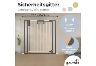 Türschutzgitter Easylock Wood Plus, Auch als Treppenschutzgitter verwendbar de Geuther – photo produit 2 sur 5