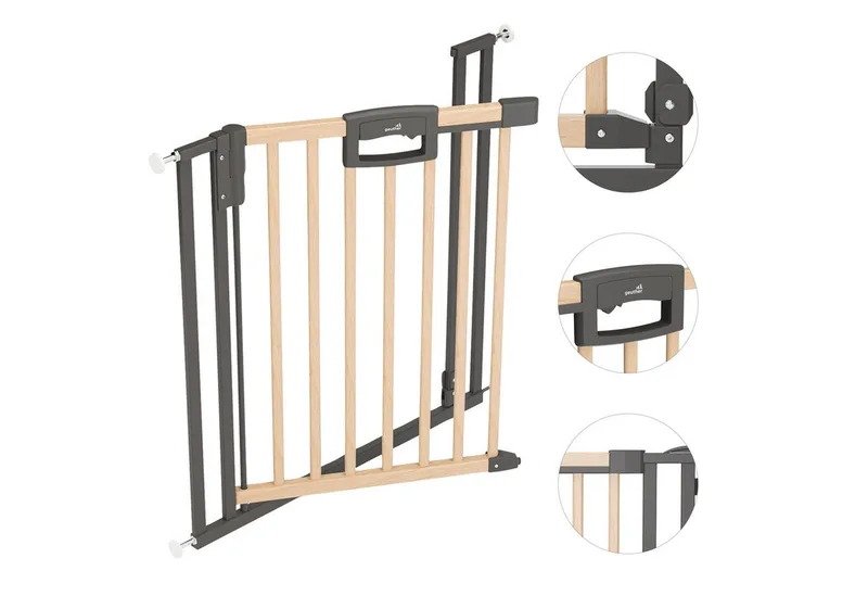 Türschutzgitter Easylock Wood Plus, Auch als Treppenschutzgitter verwendbar de Geuther – photo produit 1 sur 5