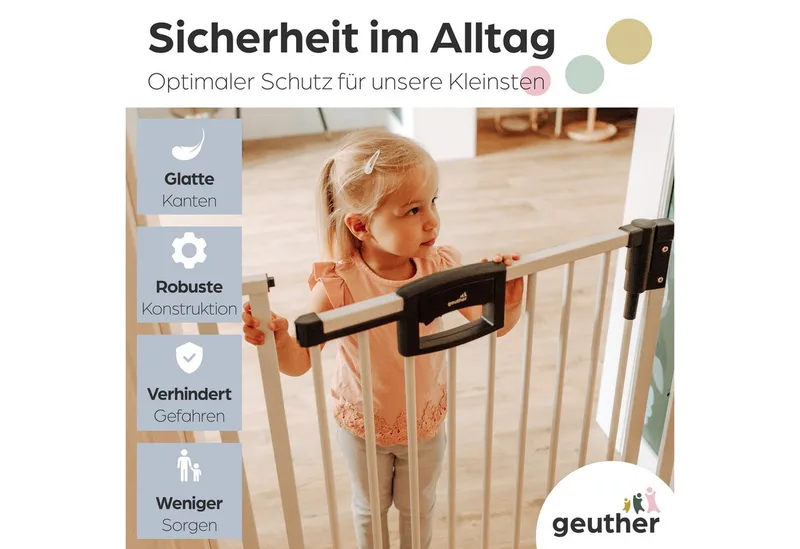 Türschutzgitter Türschutzgitter (1 St), Schutzgitter zum Klemmen - inkl. Türstopper van Geuther in Wit – productfoto 4 van 5
