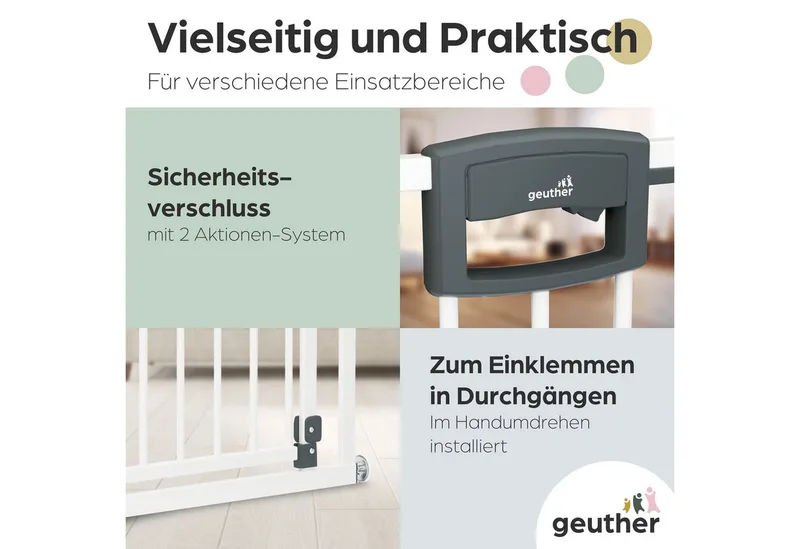 Türschutzgitter Türschutzgitter (1 St), Schutzgitter zum Klemmen - inkl. Türstopper van Geuther in Wit – productfoto 5 van 5