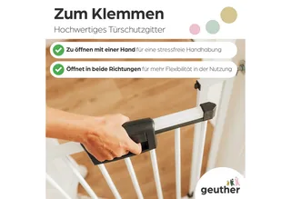Türschutzgitter Türschutzgitter (1 St), Schutzgitter zum Klemmen - inkl. Türstopper van Geuther in Wit – productfoto 3 van 5
