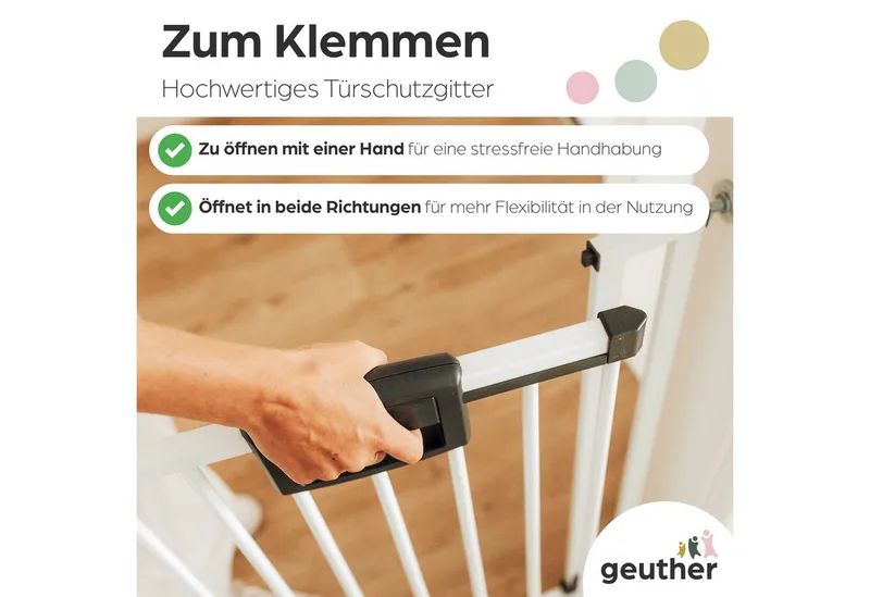 Türschutzgitter Türschutzgitter (1 St), Schutzgitter zum Klemmen - inkl. Türstopper van Geuther in Wit – productfoto 3 van 5