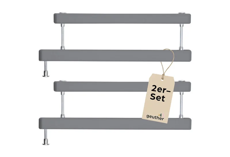 Türschutzgitter Zusatzklemmen 0036ZK+ für Treppengeländer (2 St) (2 St), Zusatzklemmen zur Montage am Treppengeländer de Geuther – photo produit