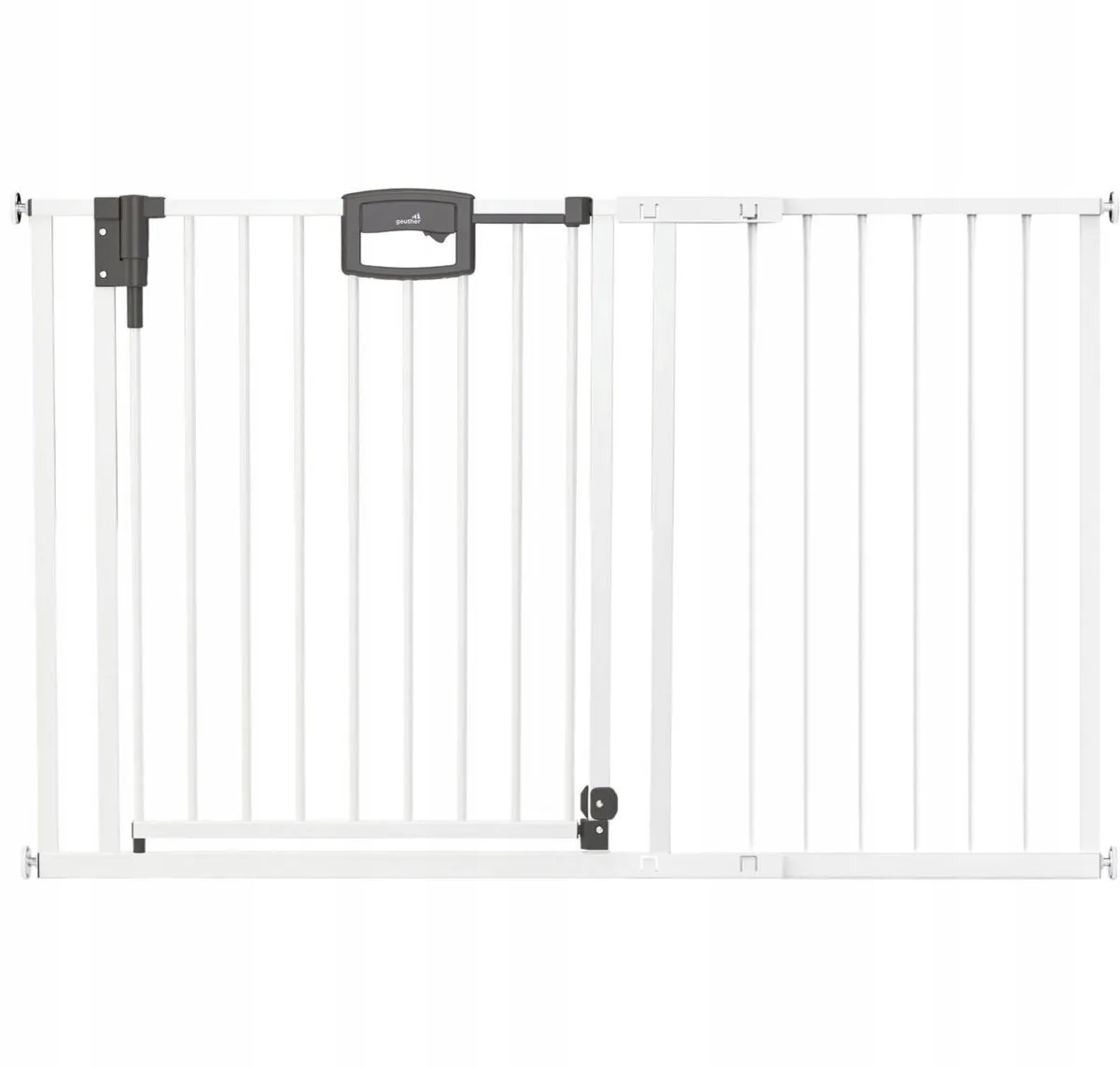 Veiligheidshek Easylock Wood Plus 128,5-136,5cm von Geuther in Weiß – Produktfoto