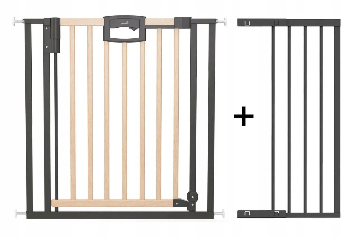 Veiligheidshekje 112,5-120,5cm Hout/Antraciet van Geuther in Antraciet – productfoto