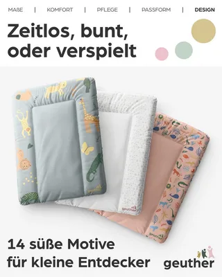 Wickelauflage Wickelauflage Lilly Wickelunterlage Wickelmulde, Made in Europe by Geuther in Green – product photo 5 of 5