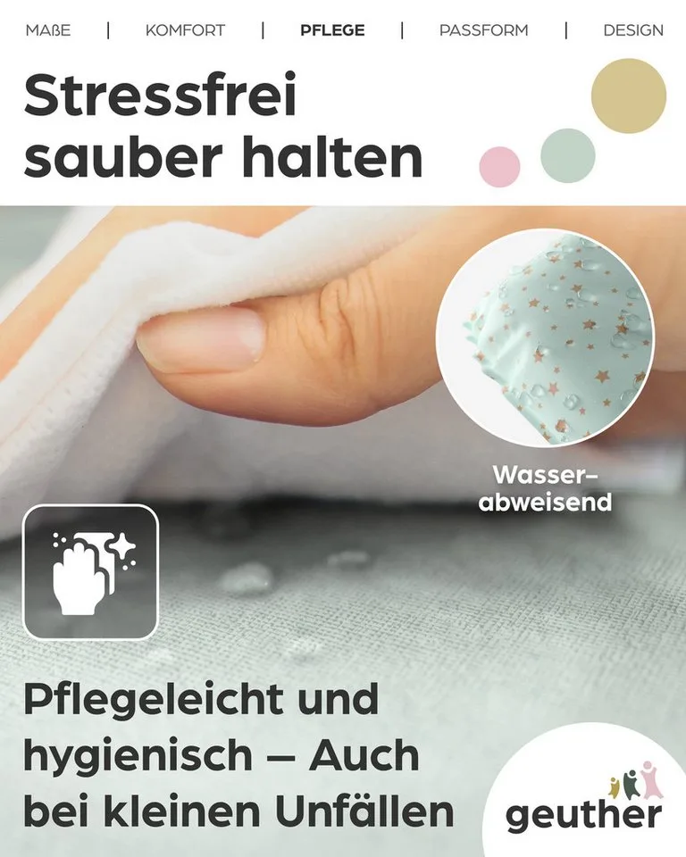 Wickelauflage Wickelauflage Lilly Wickelunterlage Wickelmulde, Made in Europe by Geuther in Green – product photo 3 of 5