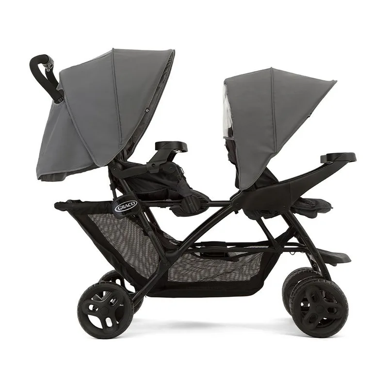 Stadium - Duo Kinderwagen - Dubbele Tandum - Titanium - ongeveer 3 jaar (max. 15 kg per kind) by Graco in Grey – product photo 2 of 4