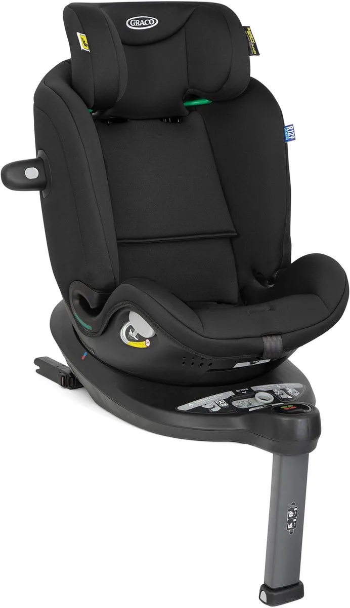 Turn2Me Grow - Autostoeltje - Achter & voorwaarts - 360º - 40 tot 125 cm (vanaf geboorte tot ca. 7 jaar) - i-Size R129 fra Graco i Midnight – produktbillede