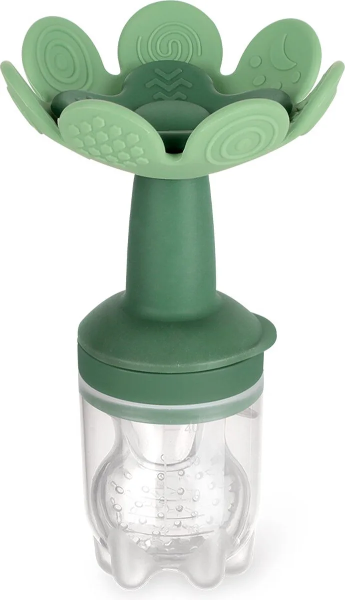 Flower Fresh Food Feeder Fruitspeen de Haakaa en Pea green – photo produit