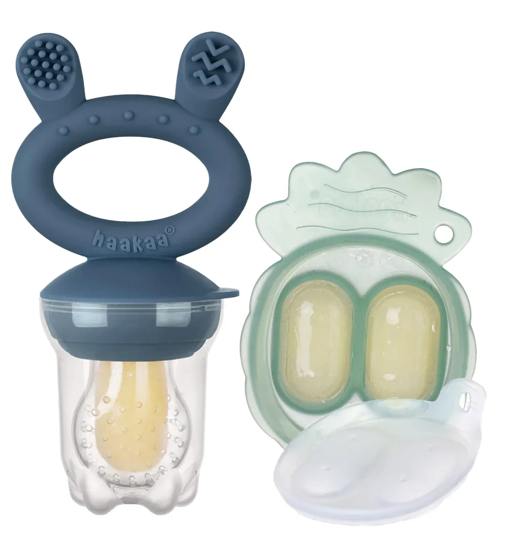 Food Feeder m. Vrieslade - Steel Blue de Haakaa – photo produit