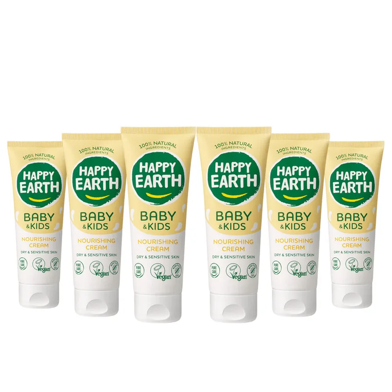 6x Happy Earth Baby & Kids 100% Natuurlijke Voedende Crème 75 ml von Happy Earth – Produktfoto