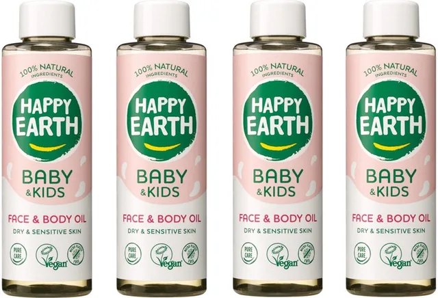 Baby & Kids 100% Natuurlijk Face & Body Oil 4 x 150 ml