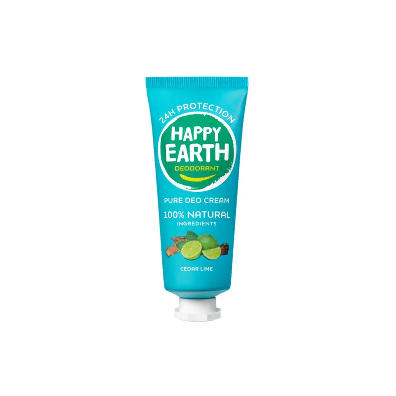 Happy Earth 100% Natuurlijke Deodorant Crème Cedar Lime 40 ml van Happy Earth – productfoto