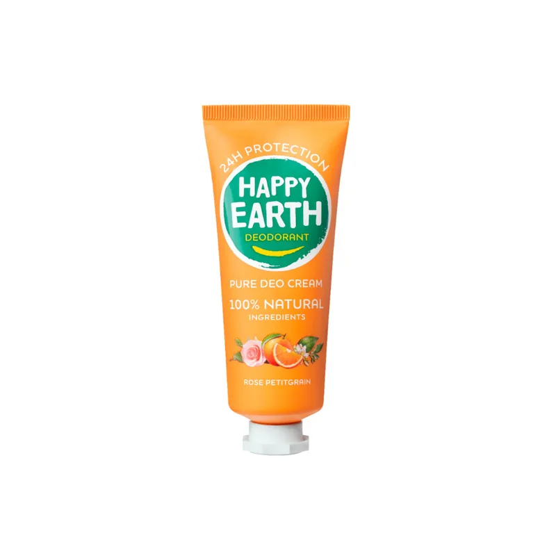 Happy Earth 100% Natuurlijke Deodorant Crème Rose Petitgrain 40 ml van Happy Earth – productfoto