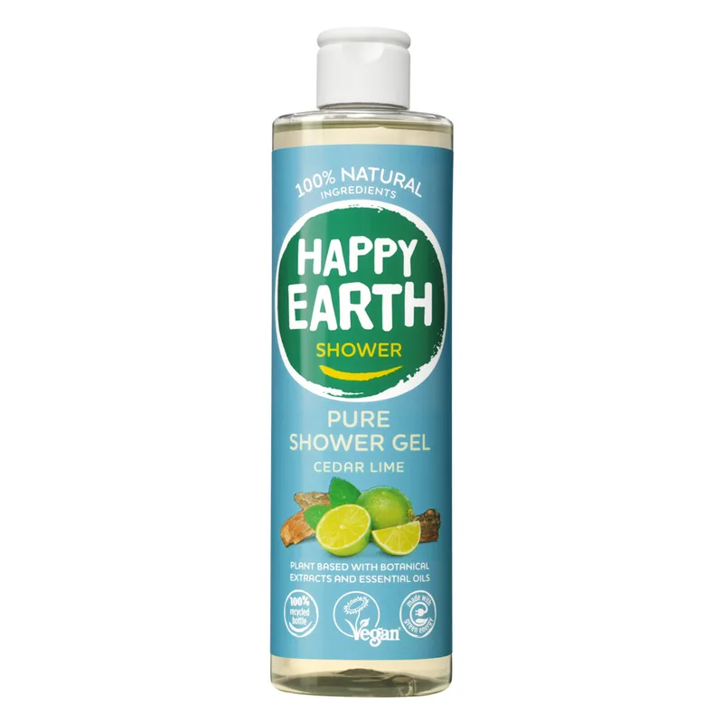 Happy Earth 100% Natuurlijke Douchegel Cedar Lime 300 ml van Happy Earth – productfoto