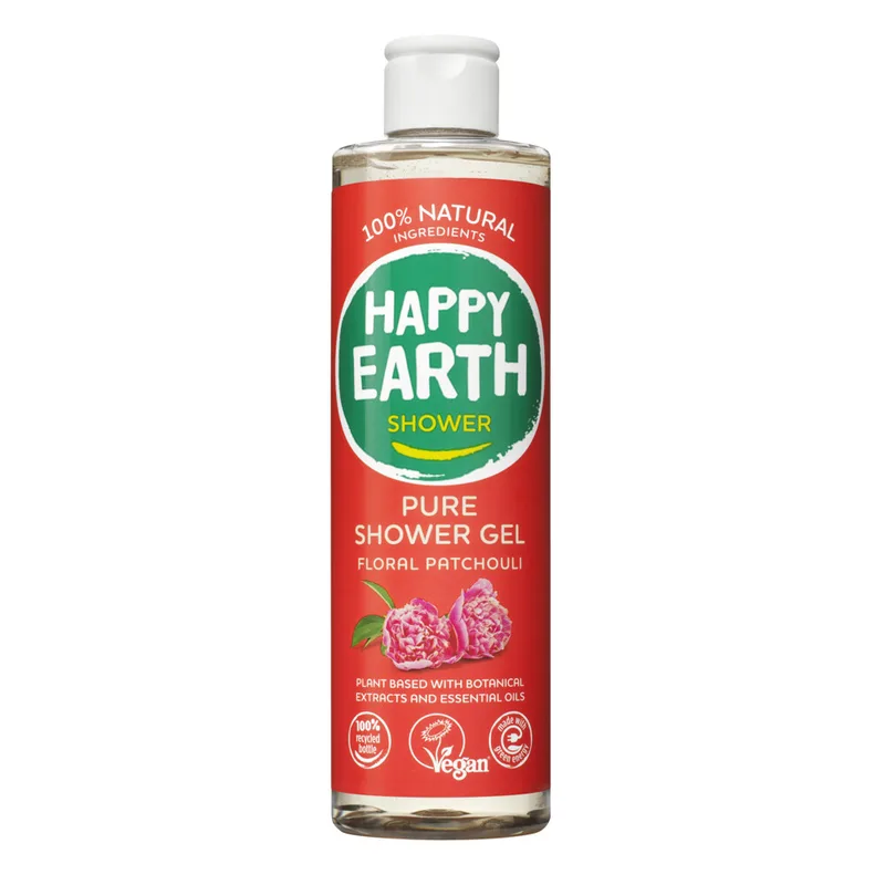 Happy Earth 100% Natuurlijke Douchegel Floral Patchouli 300 ml by Happy Earth – product photo